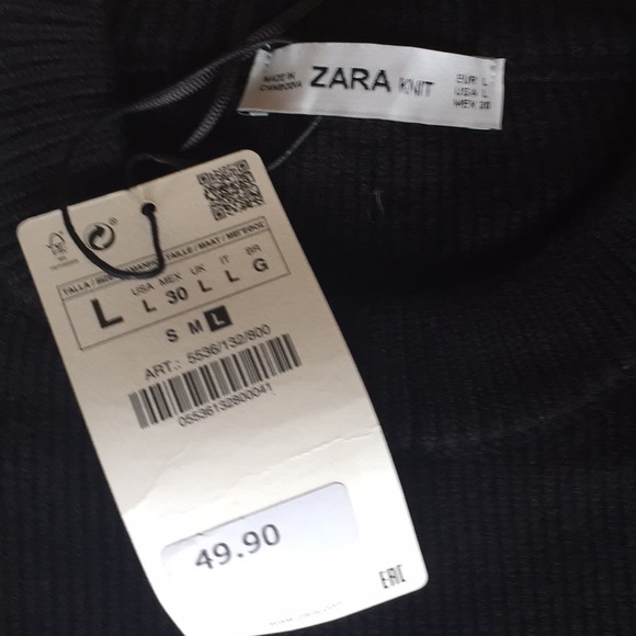 New w/Tag Zara Ribbed Sweater Dress Med Ret $50 - Picture 2 of 4